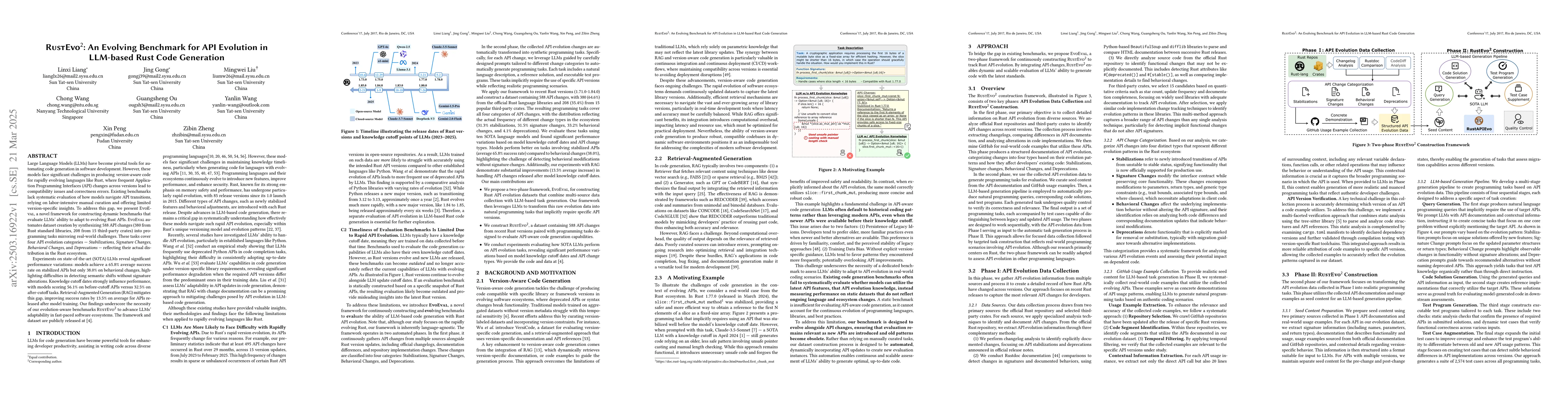 Thumbnail for RustEvo^2: An Evolving Benchmark for API Evolution in LLM-based Rust
  Code Generation