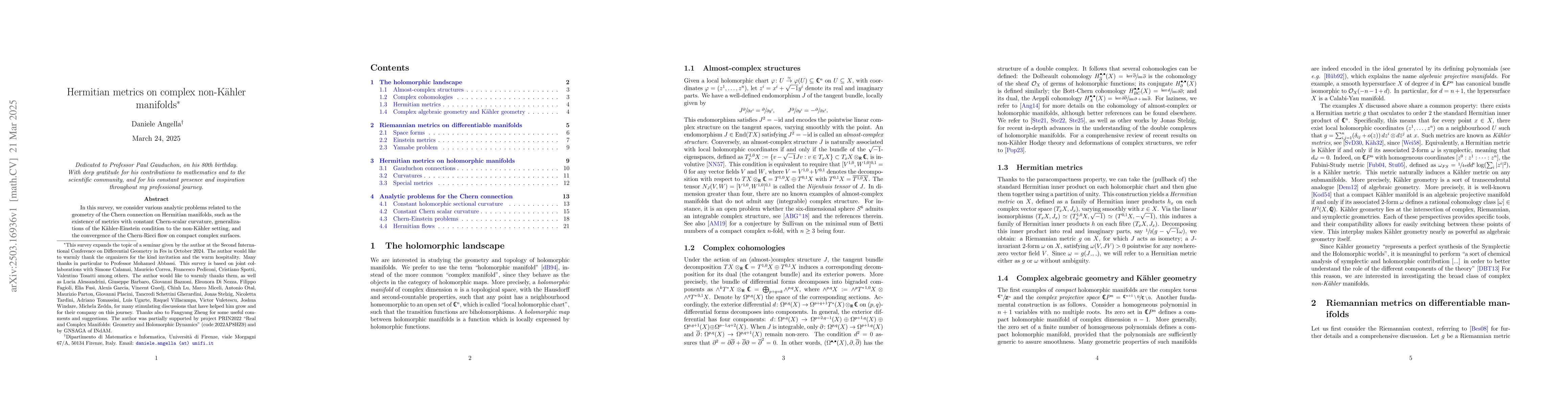 Thumbnail for Hermitian metrics on complex non-Kähler manifolds