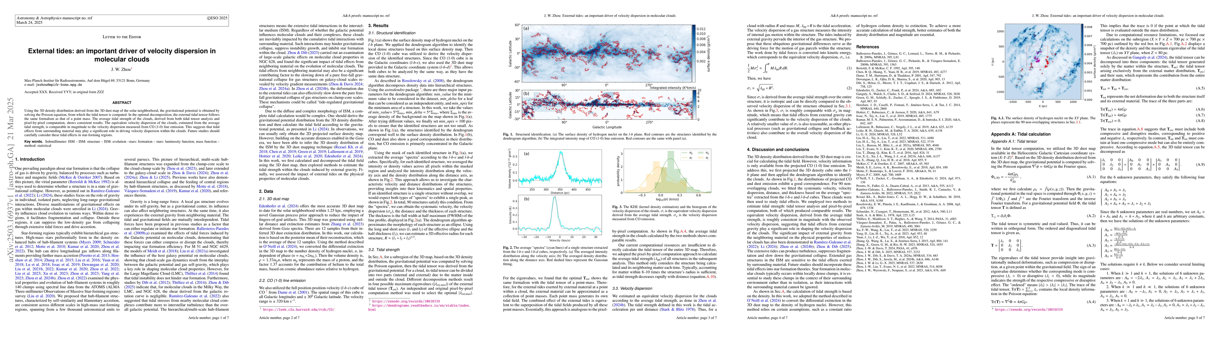 Thumbnail for External tides: an important driver of velocity dispersion in molecular
  clouds