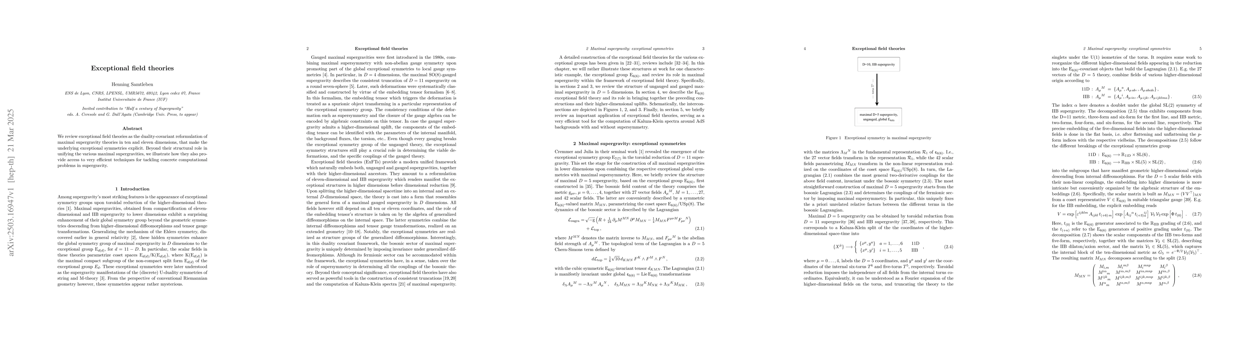 Thumbnail for Exceptional field theories