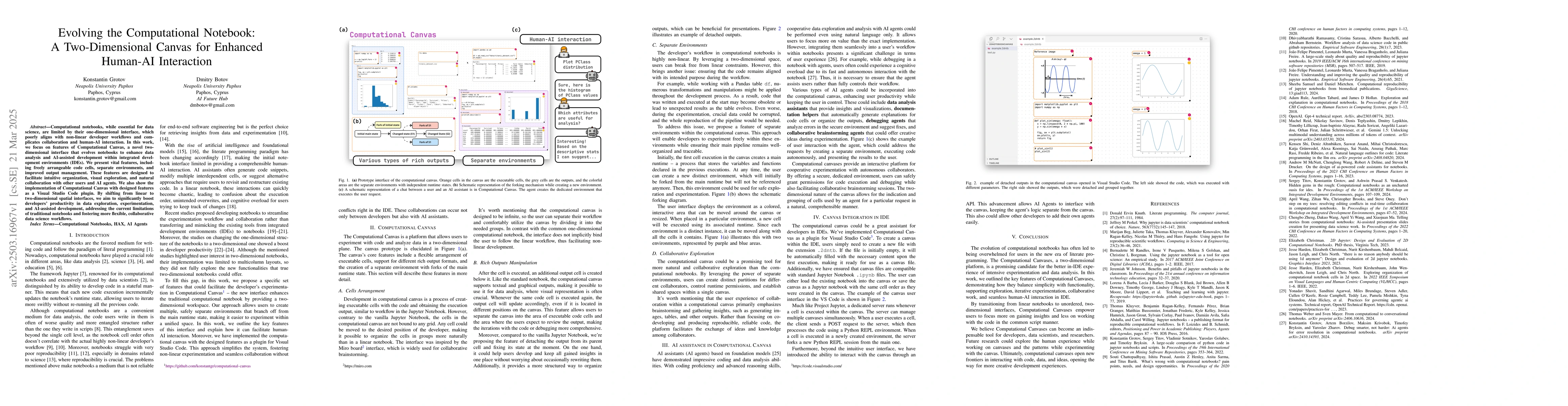 Thumbnail for Evolving the Computational Notebook: A Two-Dimensional Canvas for
  Enhanced Human-AI Interaction