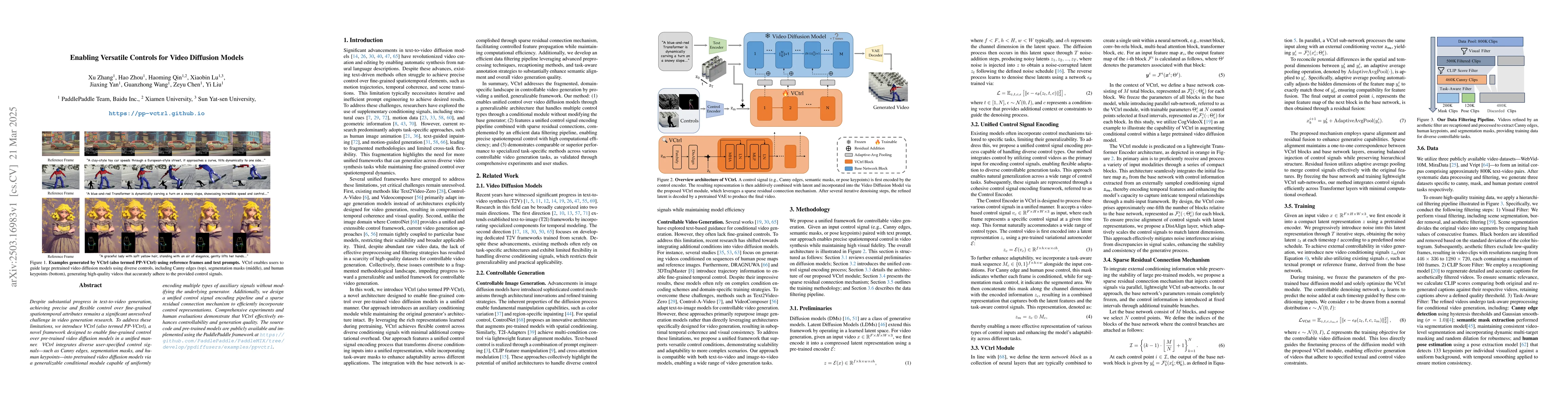 Thumbnail for Enabling Versatile Controls for Video Diffusion Models