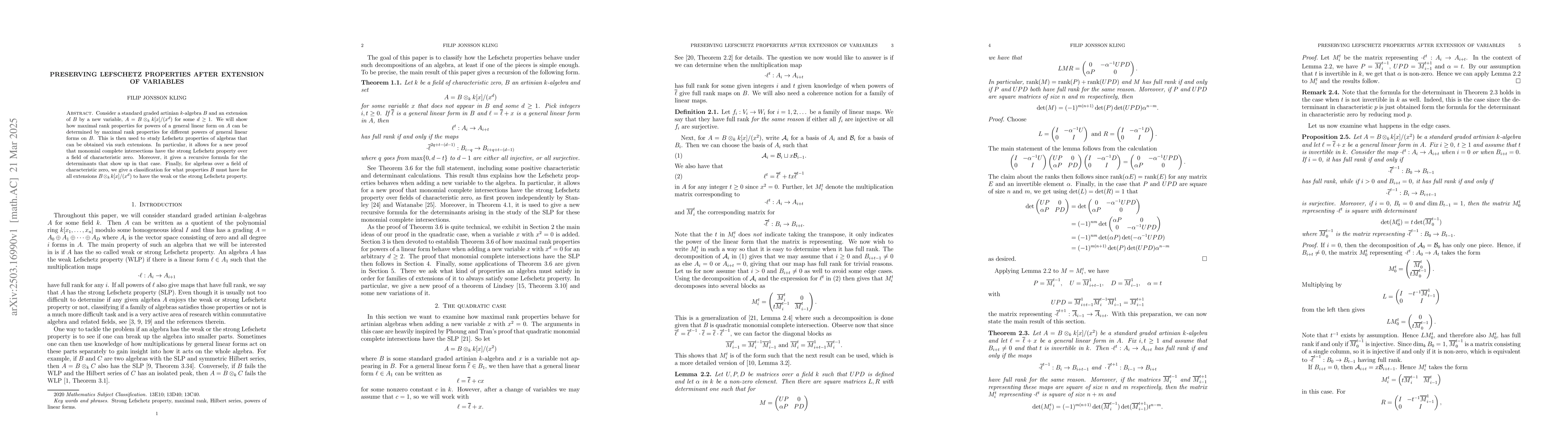 Thumbnail for Preserving Lefschetz properties after extension of variables