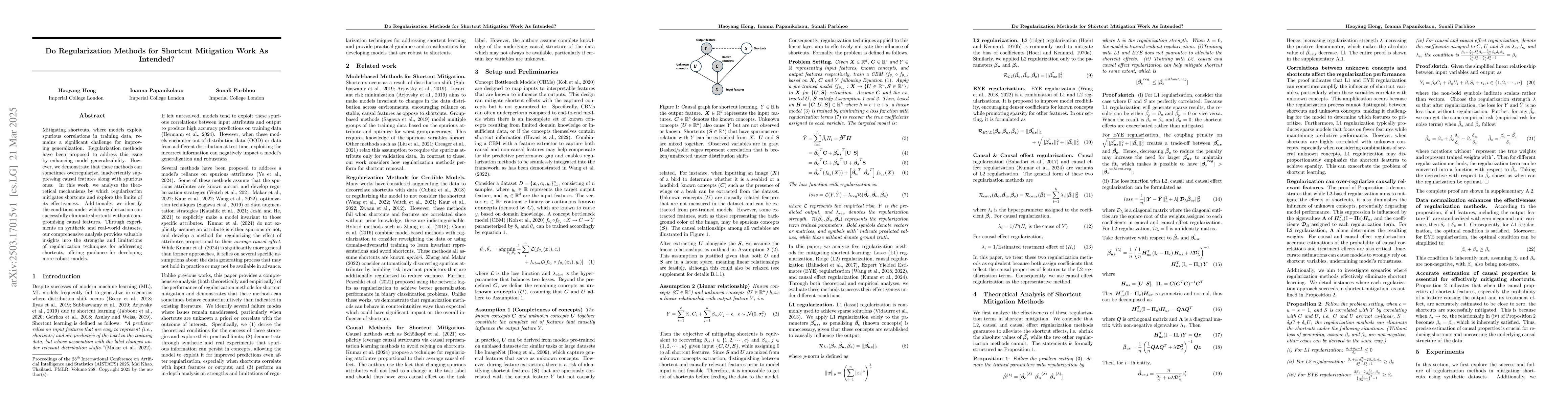 Thumbnail for Do regularization methods for shortcut mitigation work as intended?