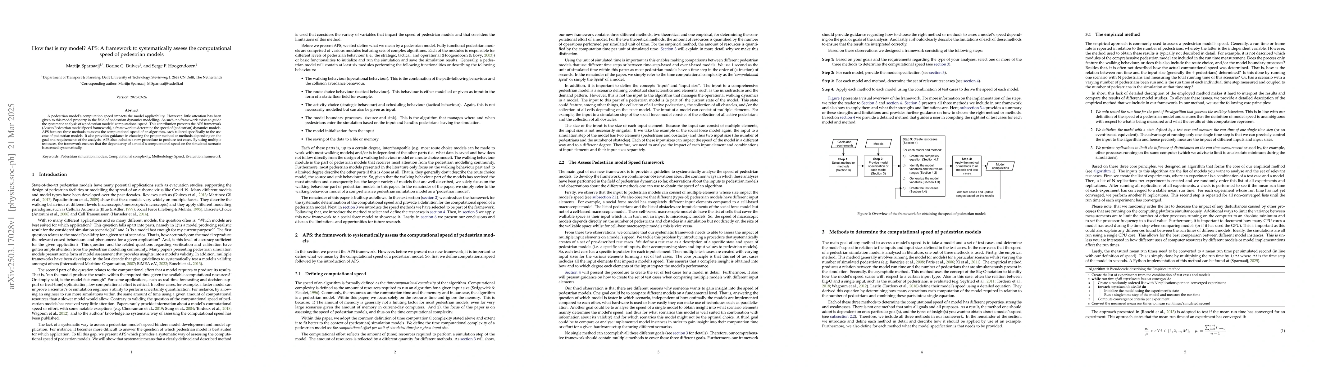 Thumbnail for How fast is my model? APS: A framework to systematically assess the
  computational speed of pedestrian models