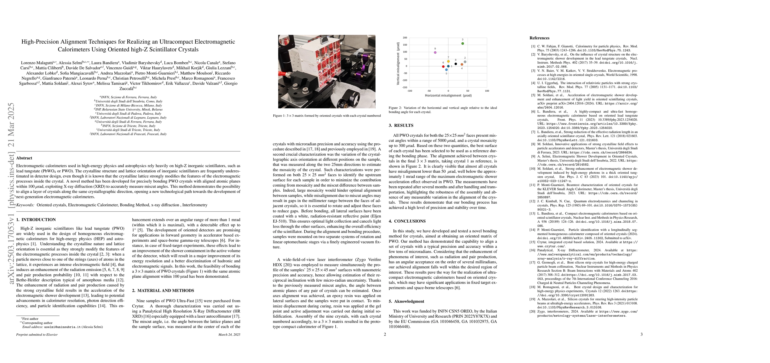 Thumbnail for High-Precision Alignment Techniques for Realizing an Ultracompact
  Electromagnetic Calorimeters Using Oriented high-Z Scintillator Crystals