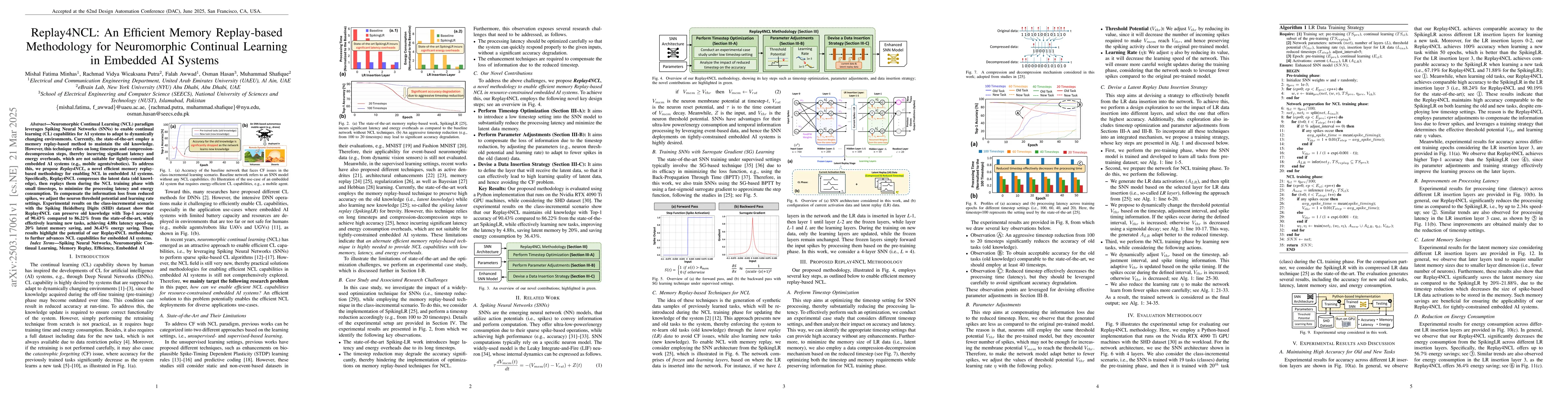 Thumbnail for Replay4NCL: An Efficient Memory Replay-based Methodology for
  Neuromorphic Continual Learning in Embedded AI Systems