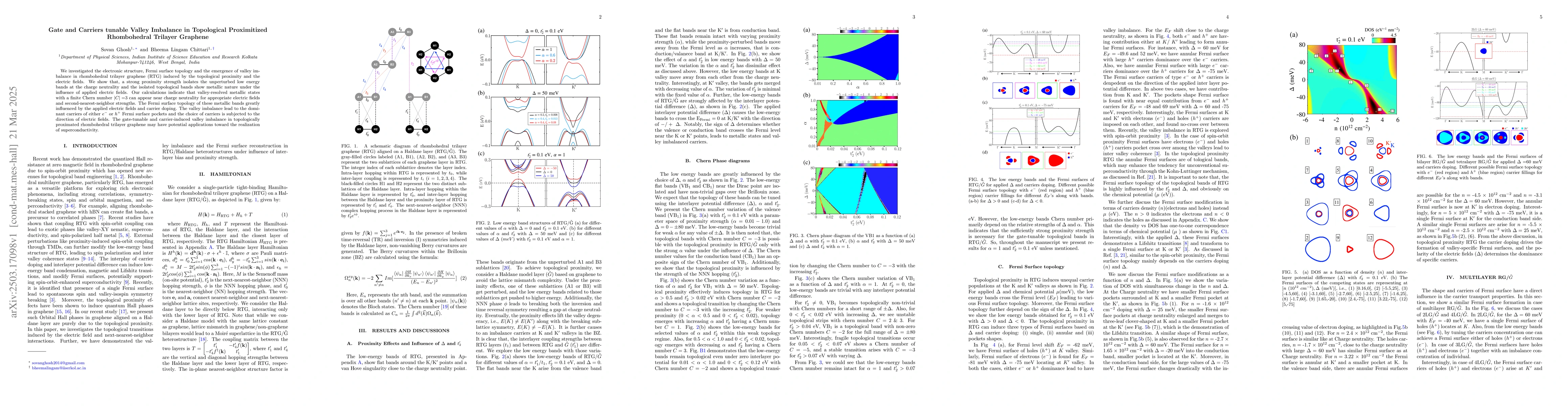 Thumbnail for Gate and Carriers tunable Valley Imbalance in Topological Proximitized
  Rhombohedral Trilayer Graphene