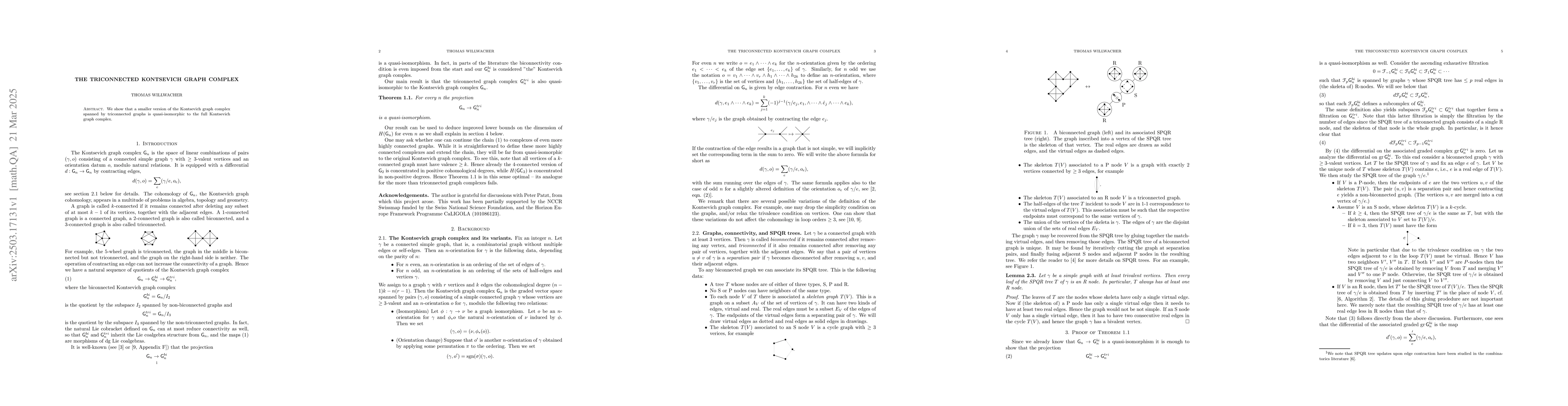 Thumbnail for The triconnected Kontsevich graph complex