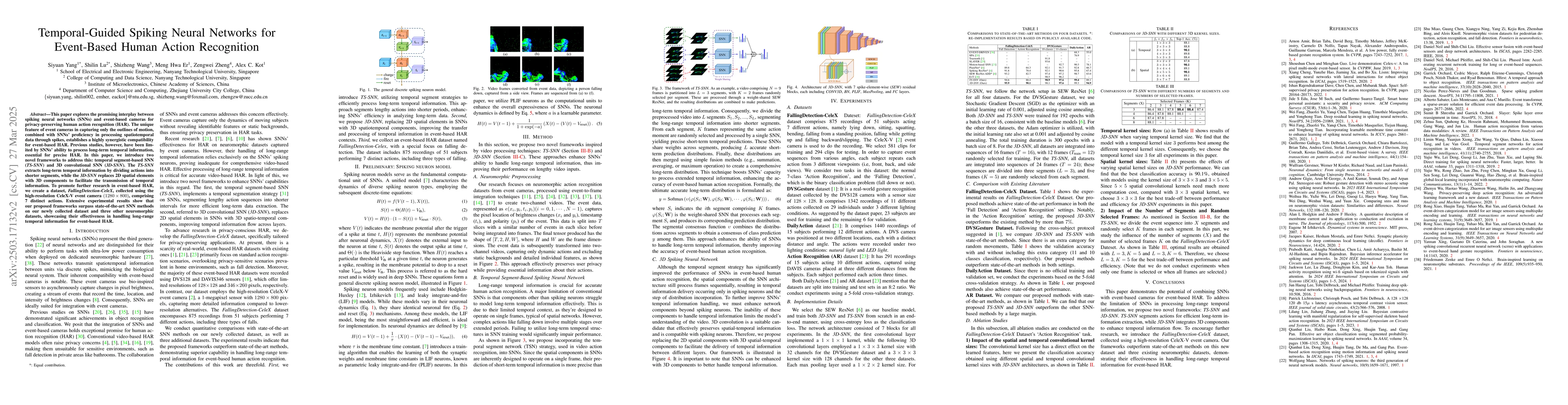 Thumbnail for Temporal-Guided Spiking Neural Networks for Event-Based Human Action
  Recognition