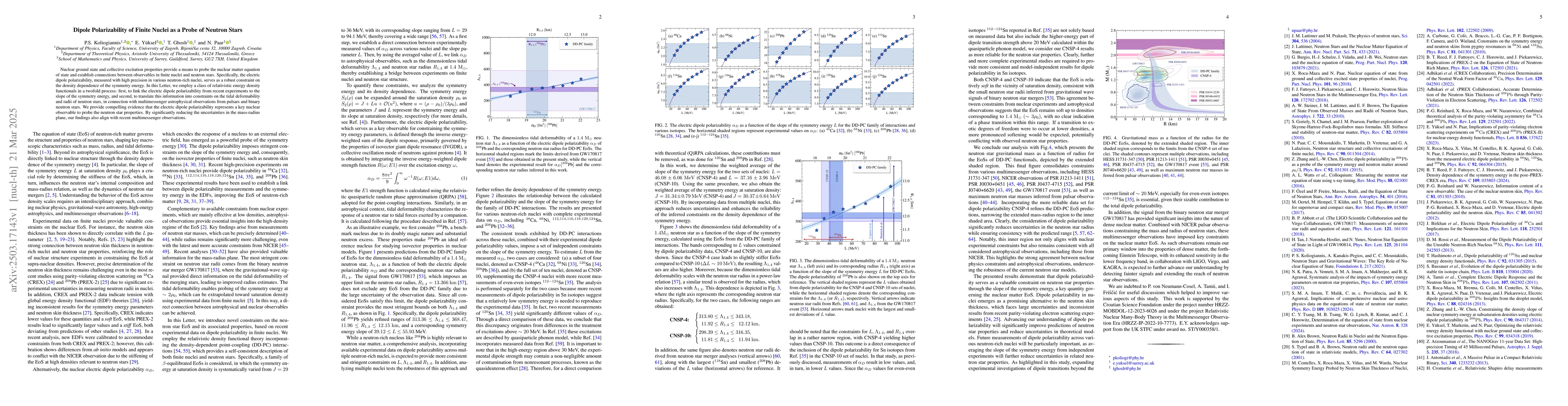 Thumbnail for Dipole Polarizability of Finite Nuclei as a Probe of Neutron Stars