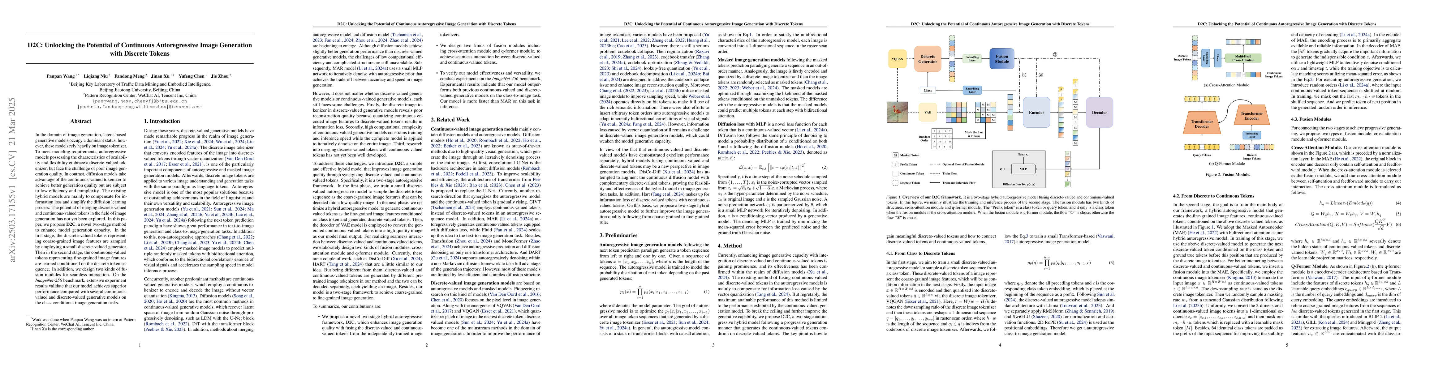 Thumbnail for D2C: Unlocking the Potential of Continuous Autoregressive Image
  Generation with Discrete Tokens