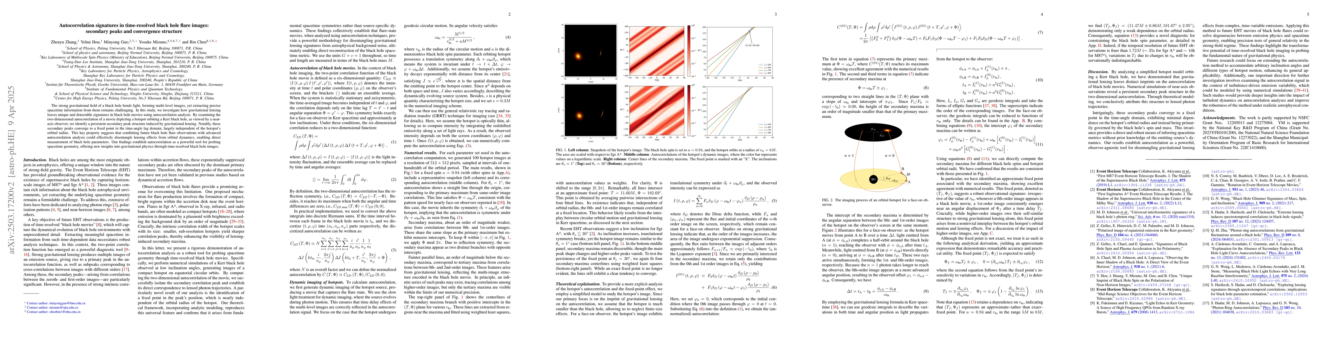 Thumbnail for Exploring the secondary peaks of autocorrelation in black hole flare
  movies