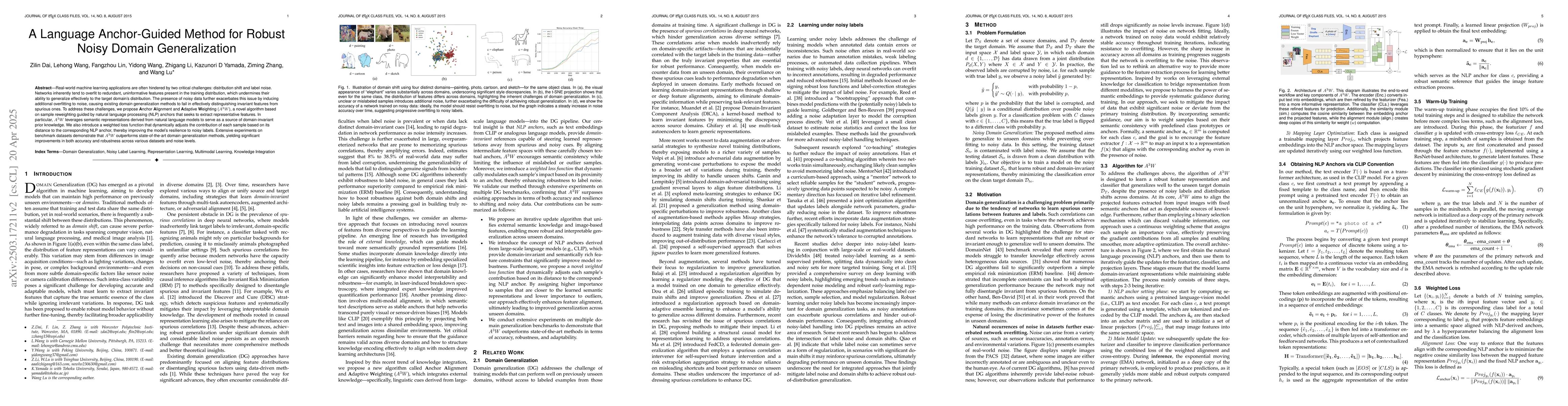 Thumbnail for A Language Anchor-Guided Method for Robust Noisy Domain Generalization
