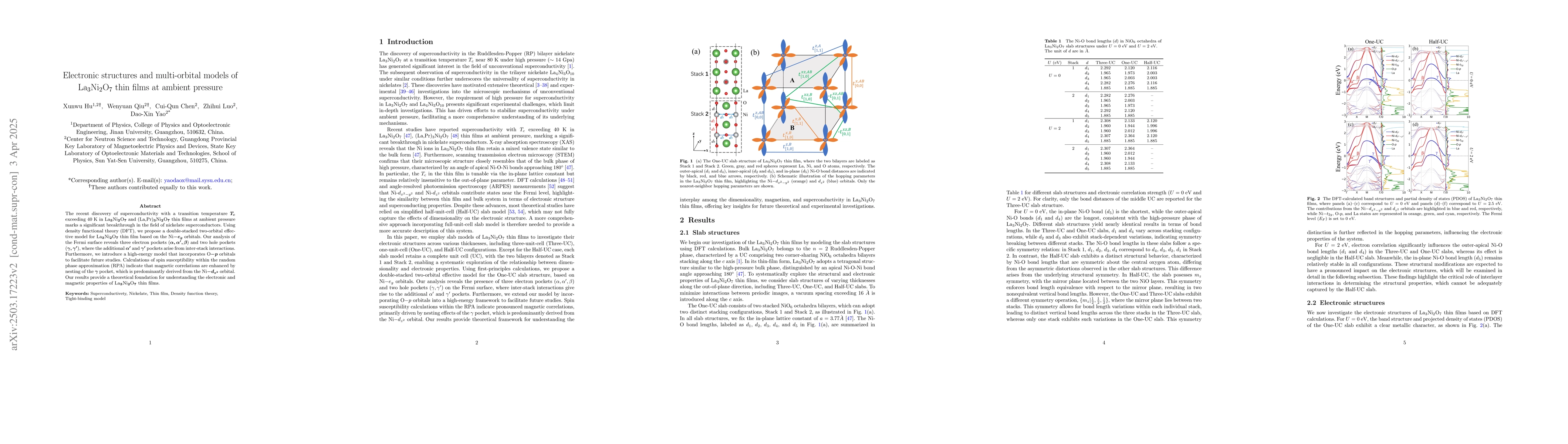 Thumbnail for Electronic structures and multi-orbital models of La$_3$Ni$_2$O$_7$ thin
  films