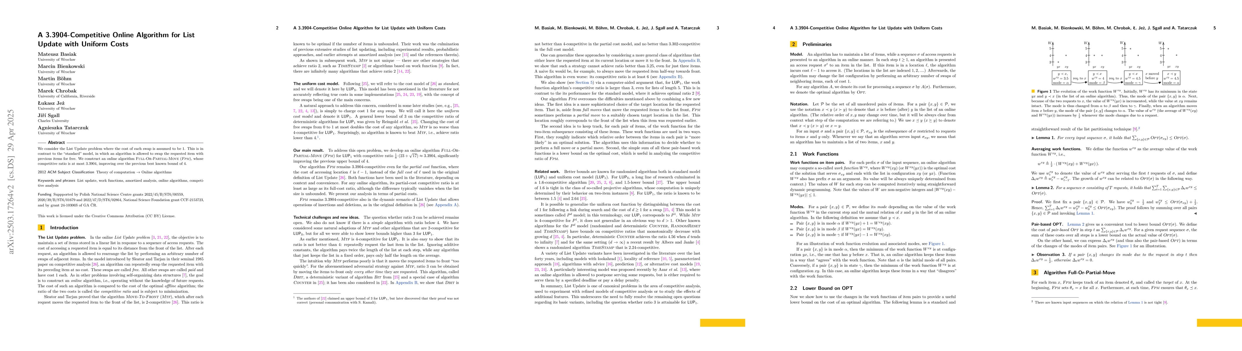 Thumbnail for A 3.3904-Competitive Online Algorithm for List Update with Uniform Costs