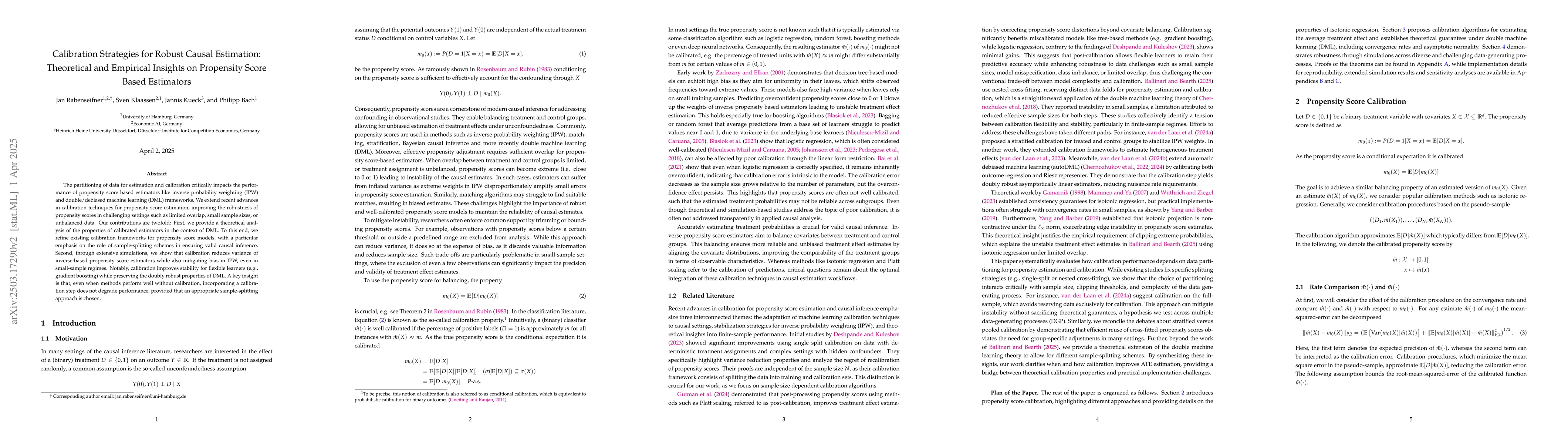 Thumbnail for Calibration Strategies for Robust Causal Estimation: Theoretical and
  Empirical Insights on Propensity Score Based Estimators