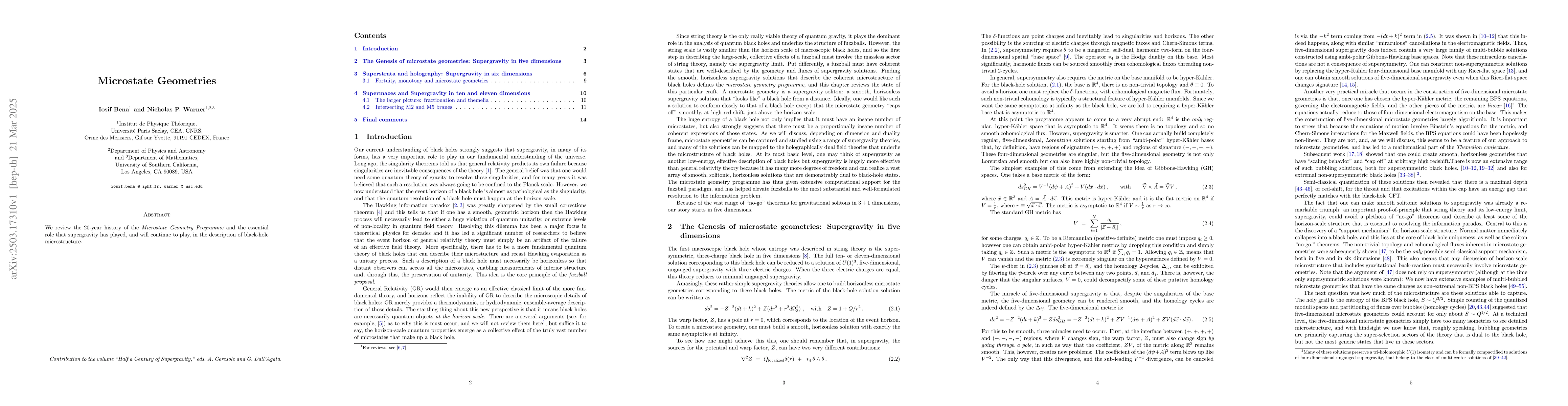 Thumbnail for Microstate Geometries