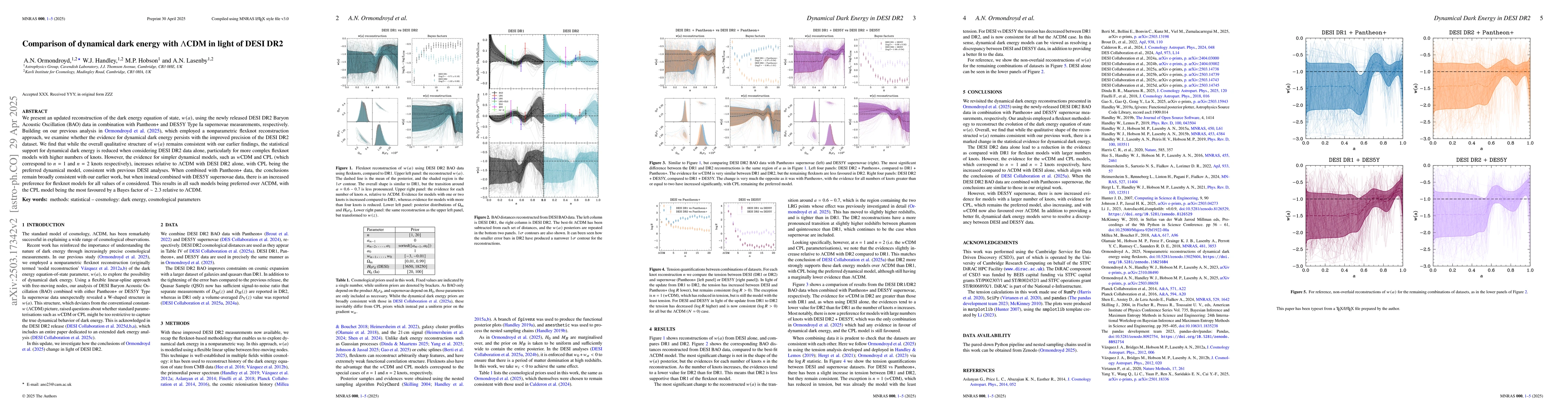Thumbnail for Comparison of dynamical dark energy with ΛCDM in light of DESI
  DR2