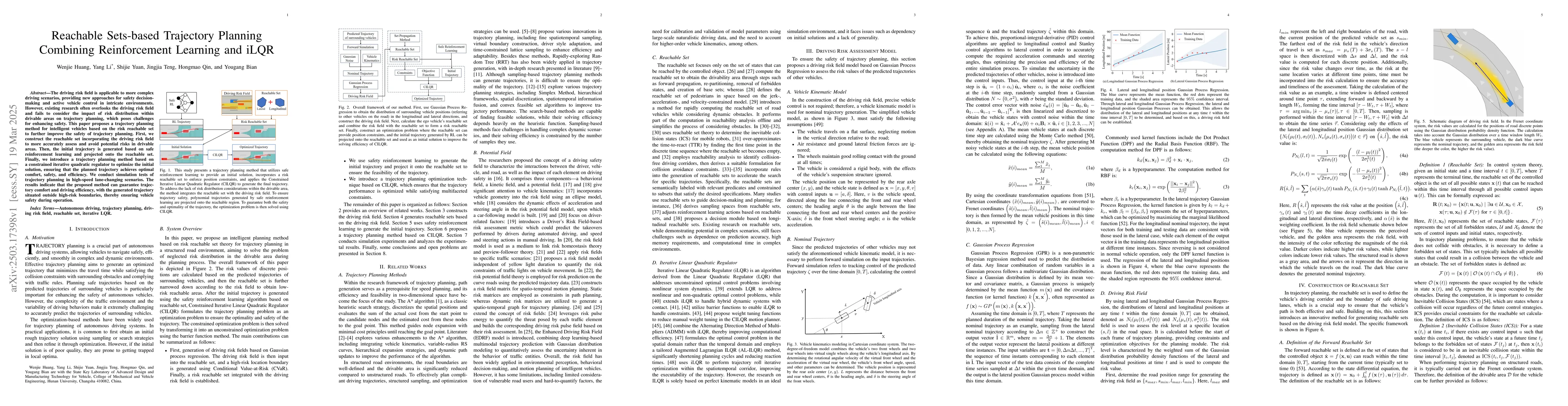 Thumbnail for Reachable Sets-based Trajectory Planning Combining Reinforcement
  Learning and iLQR