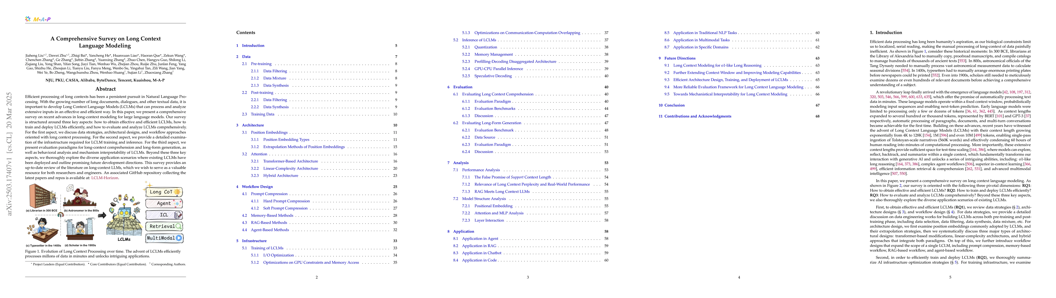 Thumbnail for A Comprehensive Survey on Long Context Language Modeling
