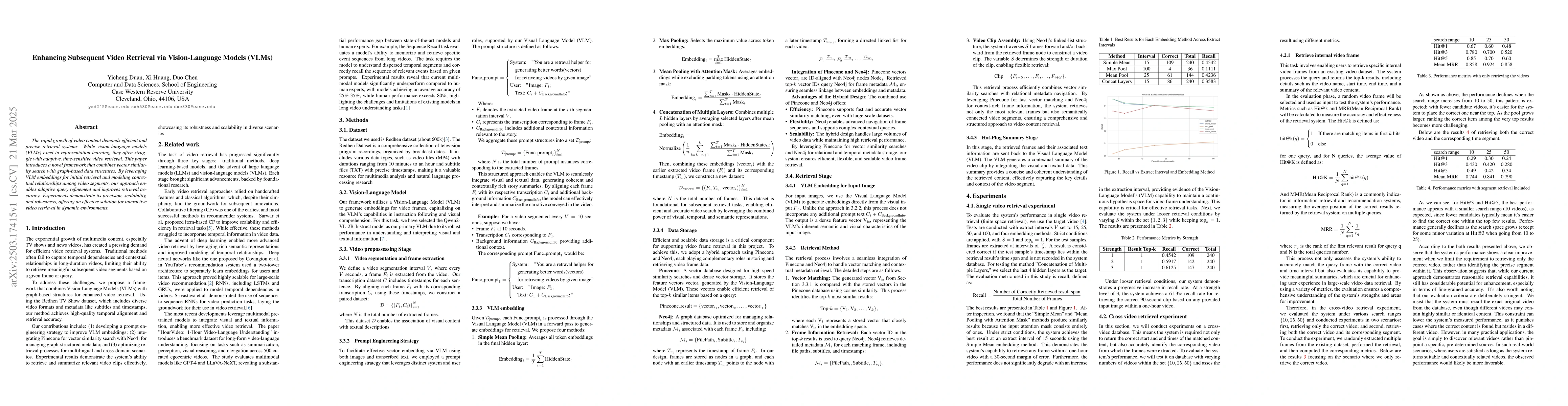 Thumbnail for Enhancing Subsequent Video Retrieval via Vision-Language Models (VLMs)