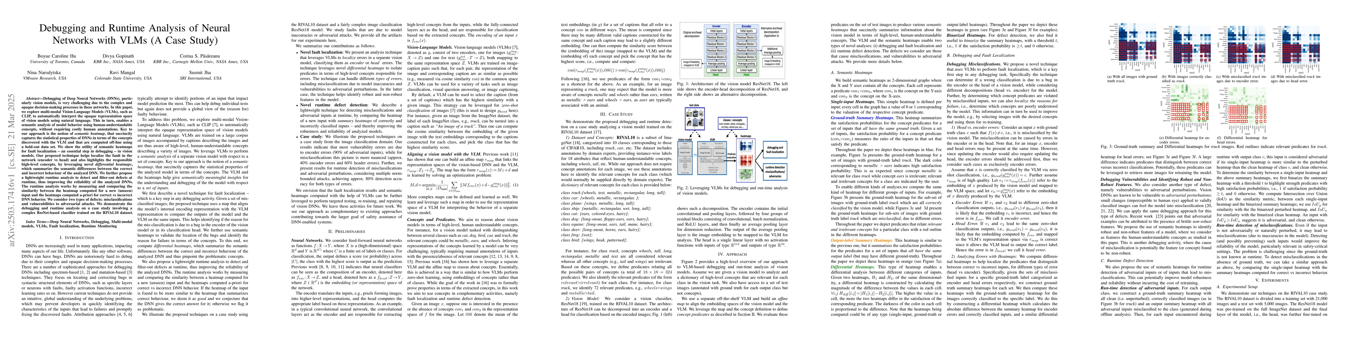 Thumbnail for Debugging and Runtime Analysis of Neural Networks with VLMs (A Case
  Study)