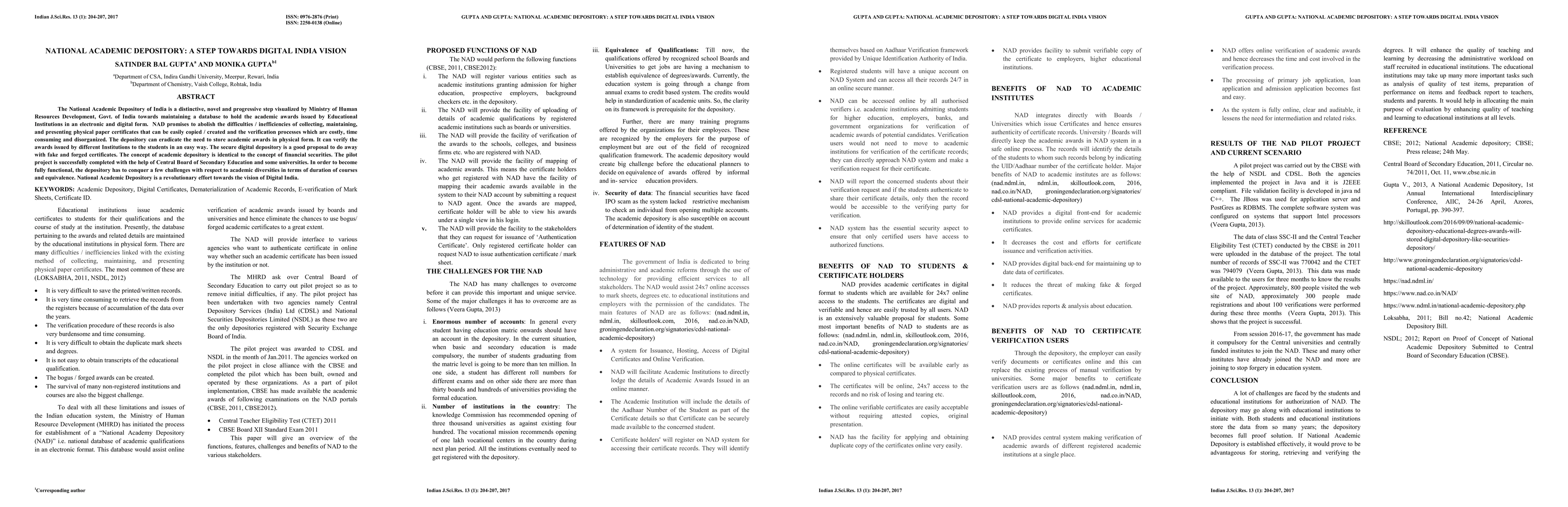 Thumbnail for National Academic Depository: A Step Towards Digital India Vision