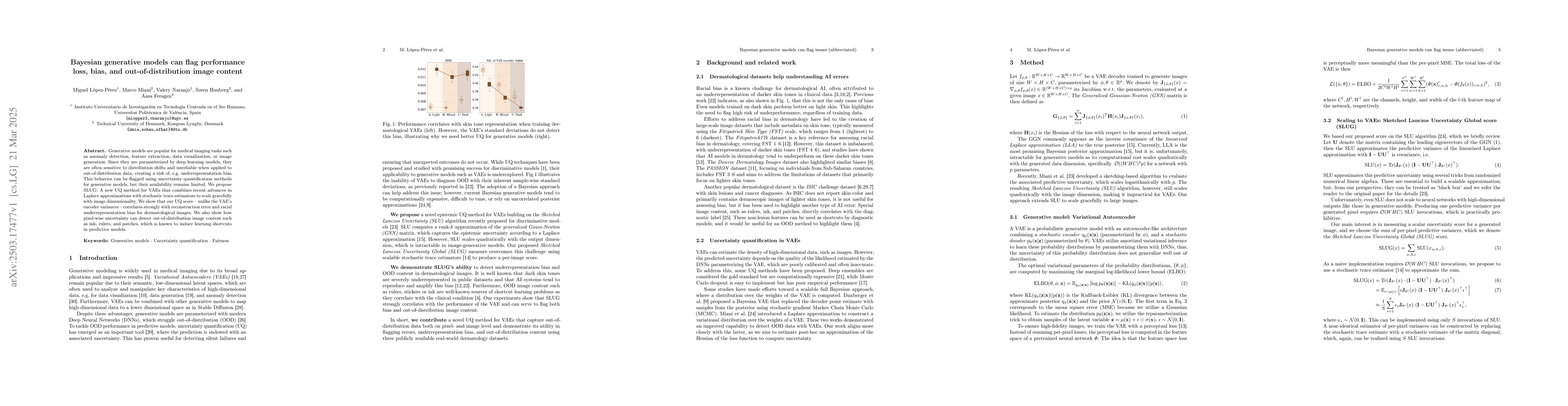 Thumbnail for Bayesian generative models can flag performance loss, bias, and
  out-of-distribution image content