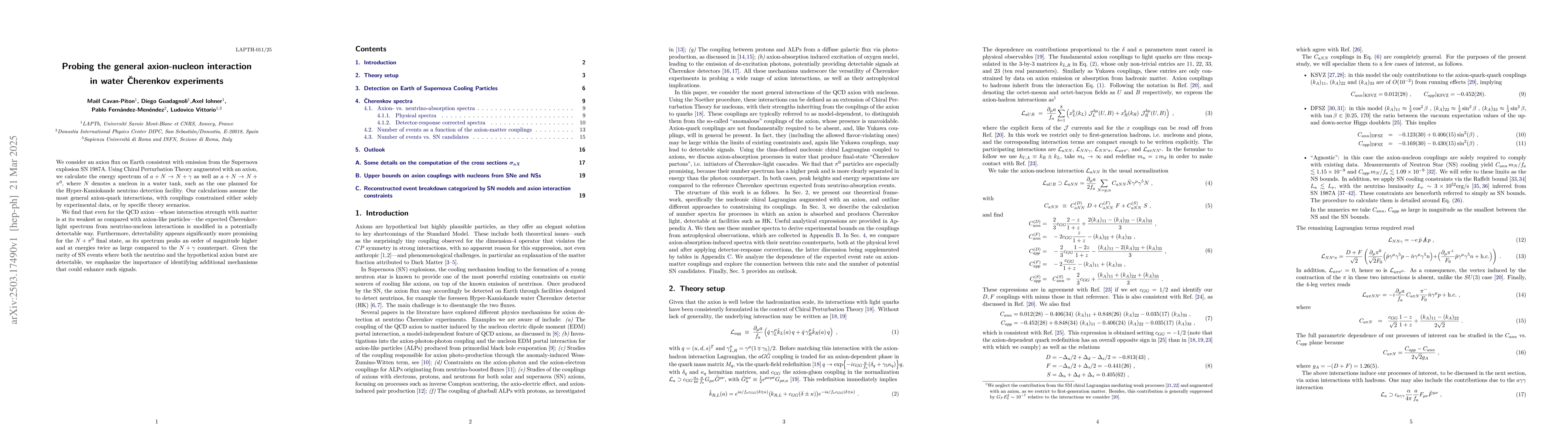 Thumbnail for Probing the general axion-nucleon interaction in water Cherenkov
  experiments