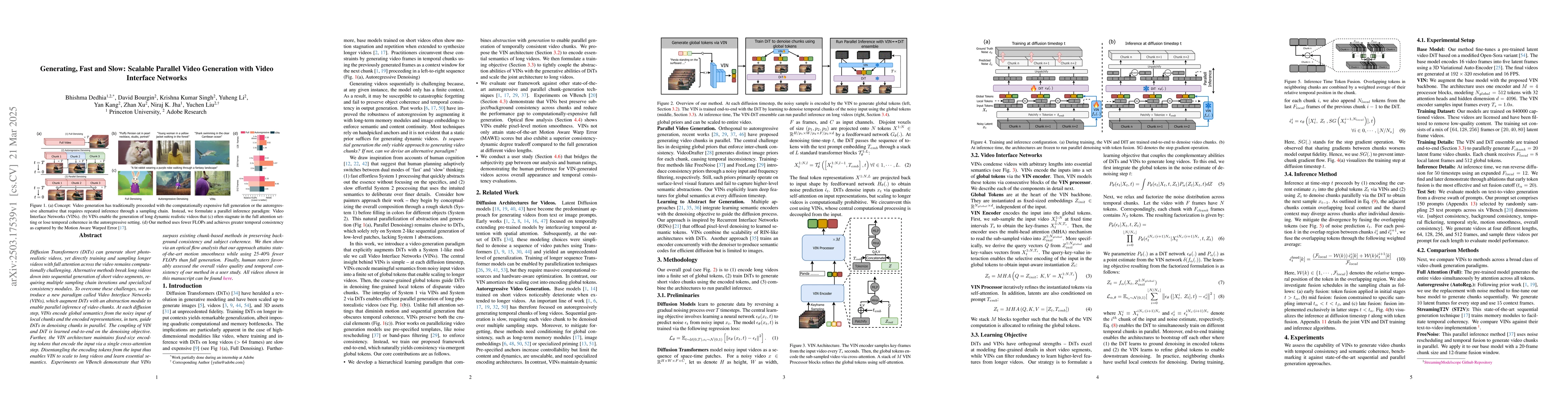 Thumbnail for Generating, Fast and Slow: Scalable Parallel Video Generation with Video
  Interface Networks