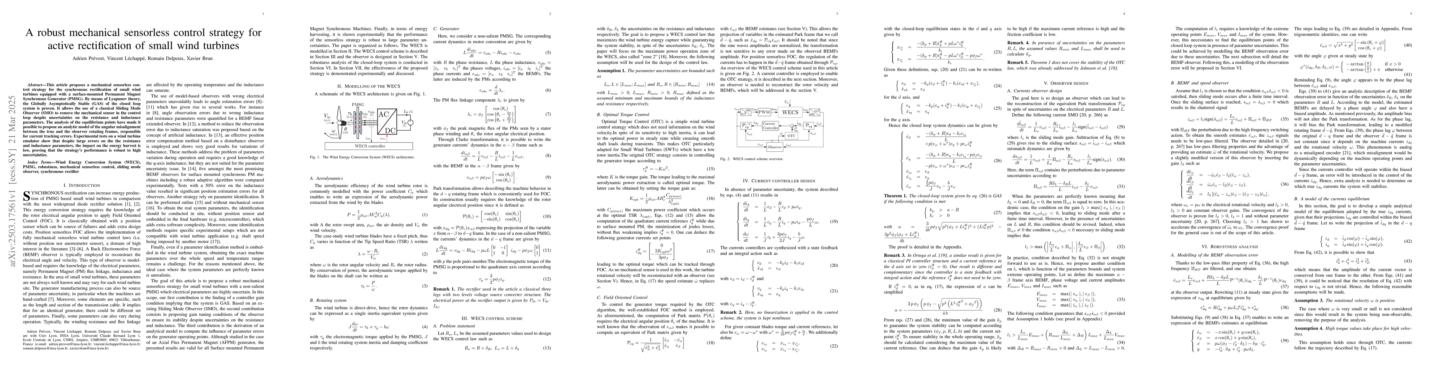Thumbnail for A robust mechanical sensorless control strategy for active rectification
  of small wind turbines