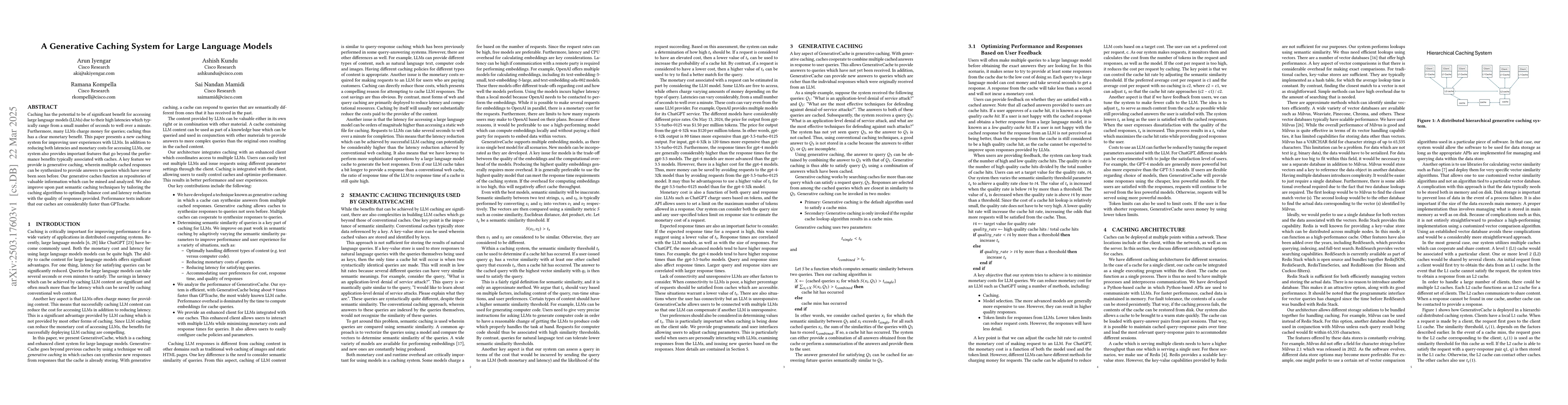 Thumbnail for A Generative Caching System for Large Language Models