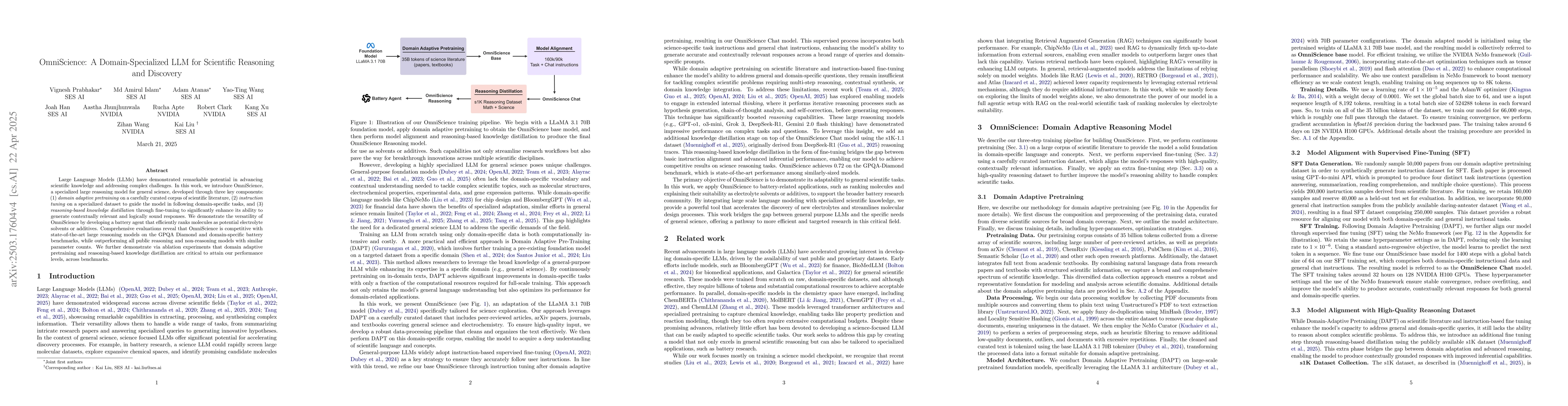 Thumbnail for OmniScience: A Domain-Specialized LLM for Scientific Reasoning and
  Discovery