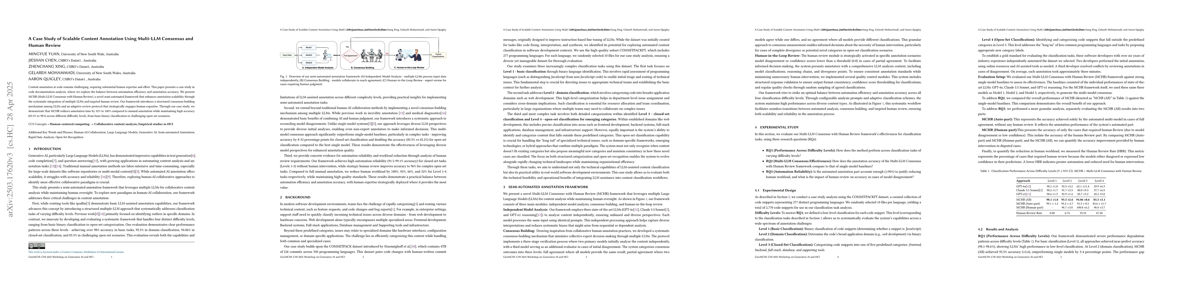Thumbnail for A Case Study of Scalable Content Annotation Using Multi-LLM Consensus
  and Human Review