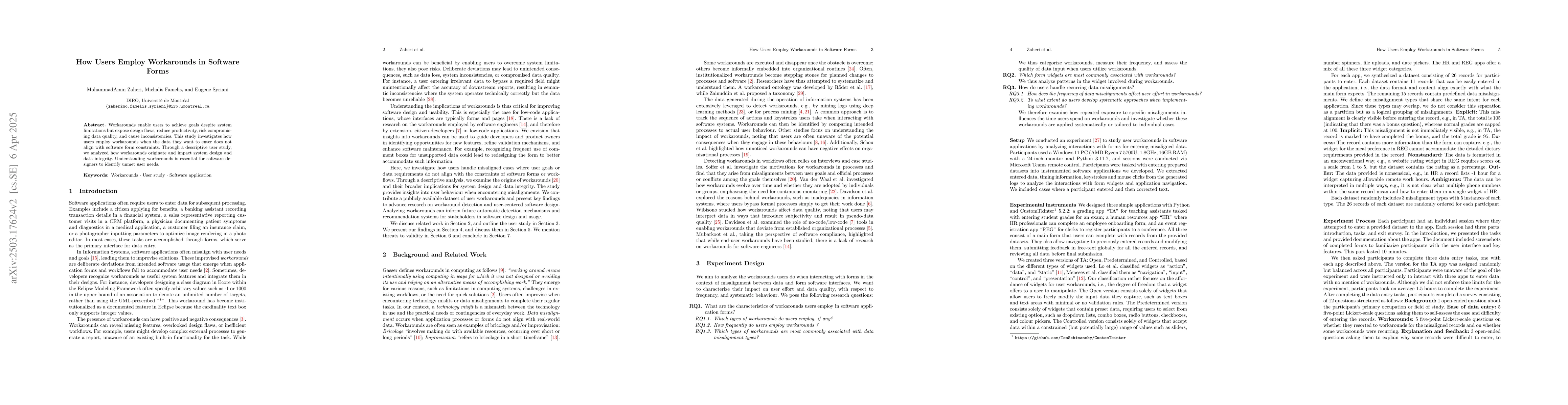 Thumbnail for Studying Workarounds in Software Forms: An Experimental Protocol