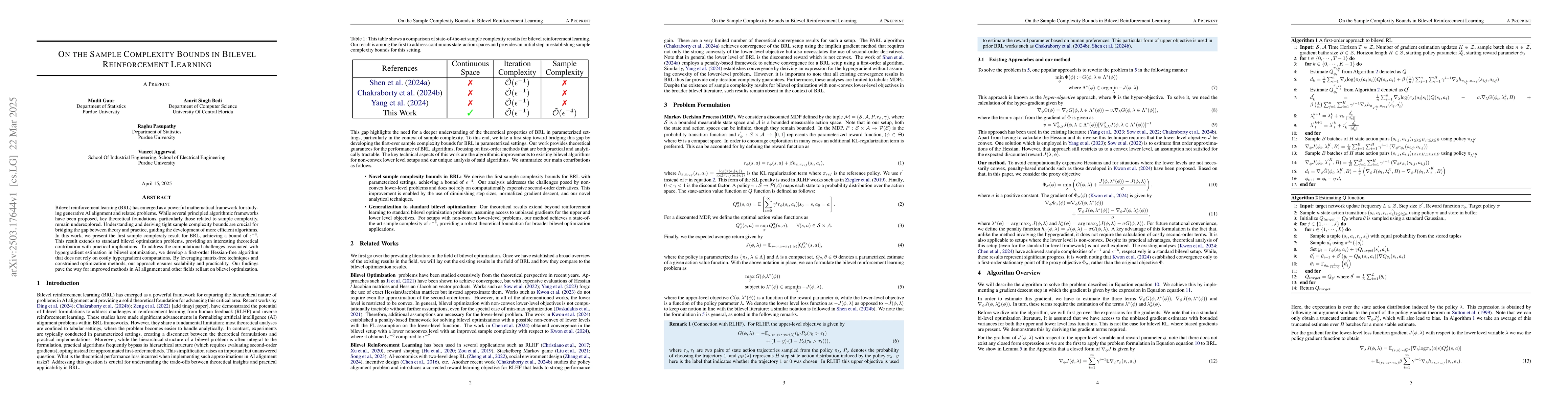 Thumbnail for On The Sample Complexity Bounds In Bilevel Reinforcement Learning