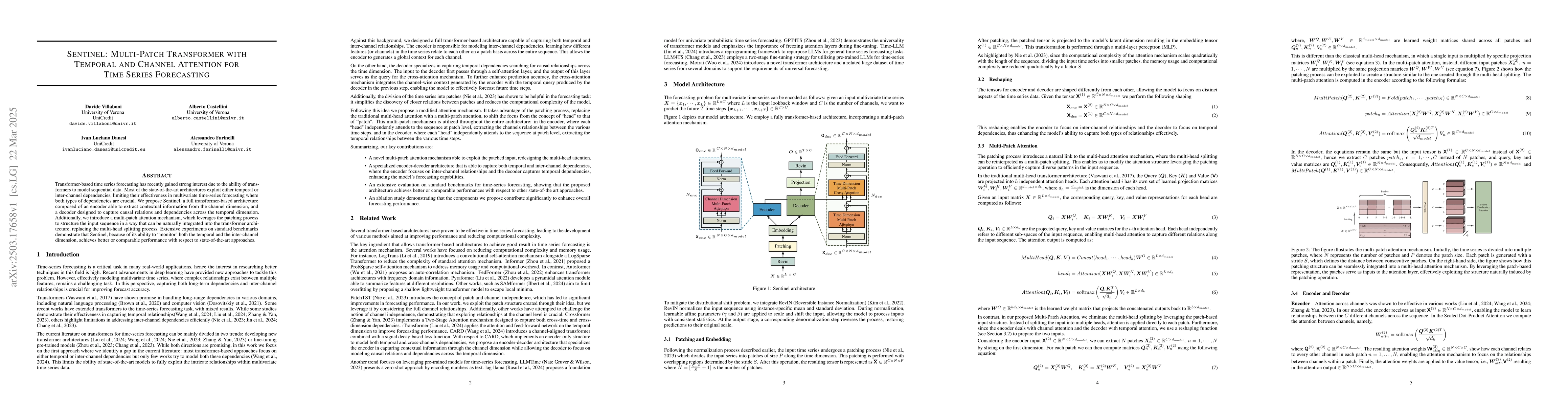 Thumbnail for Sentinel: Multi-Patch Transformer with Temporal and Channel Attention
  for Time Series Forecasting