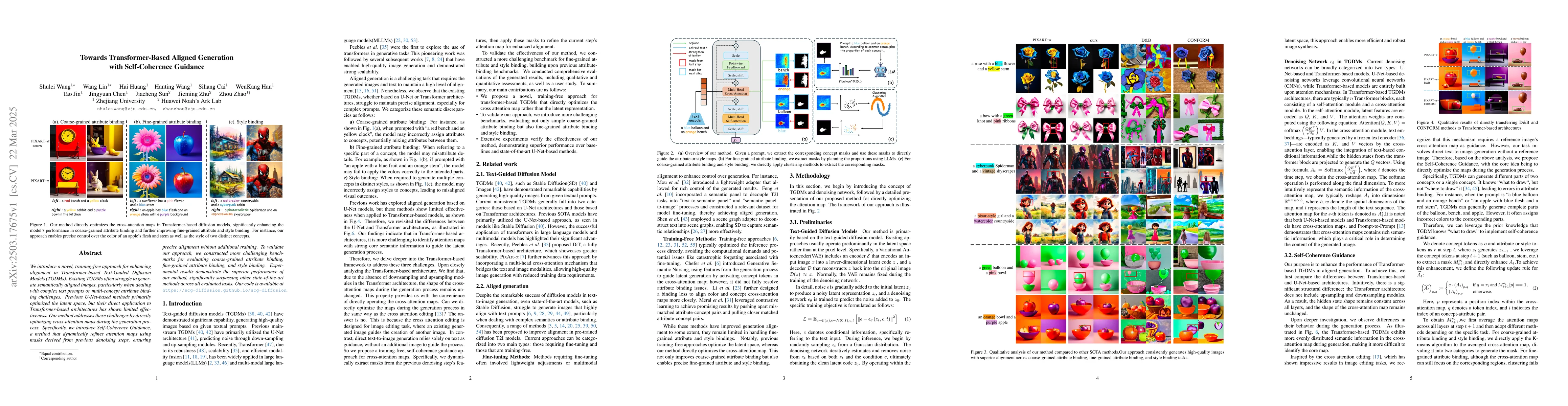 Thumbnail for Towards Transformer-Based Aligned Generation with Self-Coherence
  Guidance