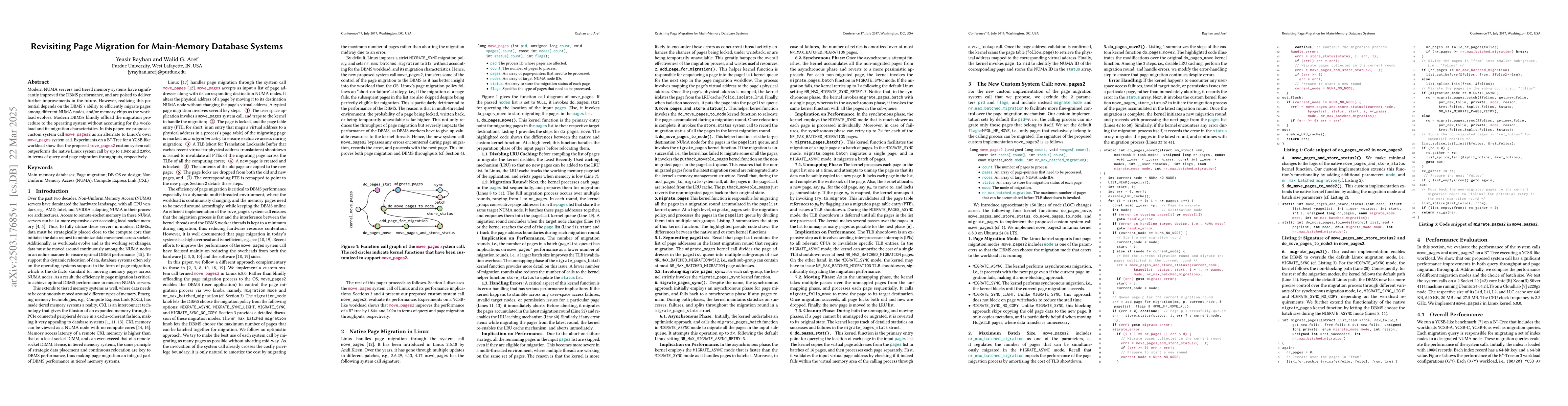 Thumbnail for Revisiting Page Migration for Main-Memory Database Systems