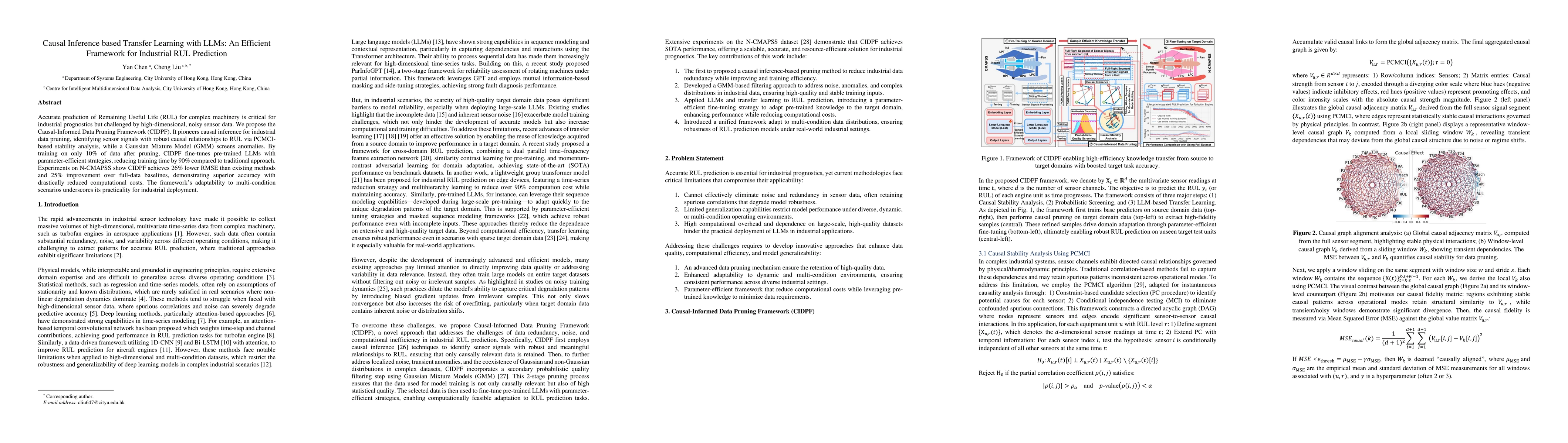 Thumbnail for Causal Inference based Transfer Learning with LLMs: An Efficient
  Framework for Industrial RUL Prediction