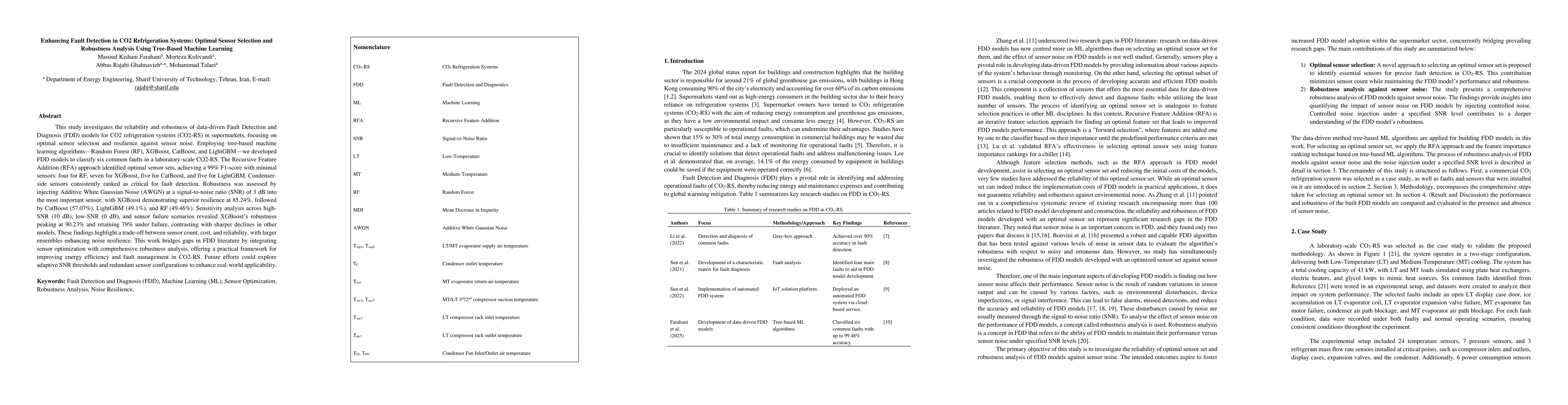 Thumbnail for Enhancing Fault Detection in CO2 Refrigeration Systems: Optimal Sensor
  Selection and Robustness Analysis Using Tree-Based Machine Learning