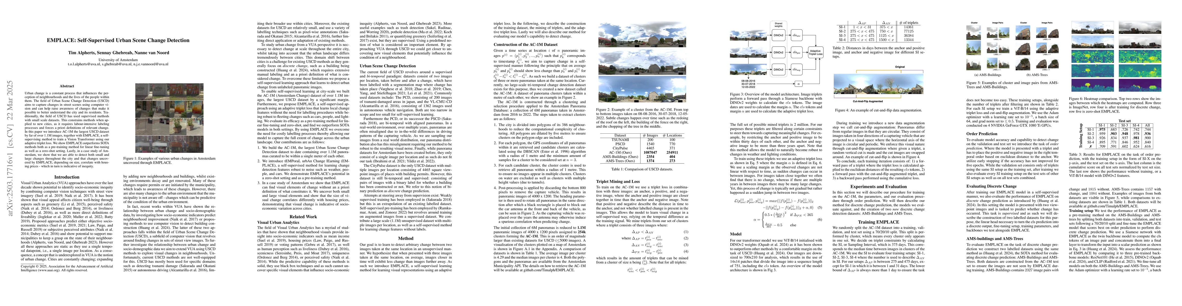 Thumbnail for EMPLACE: Self-Supervised Urban Scene Change Detection