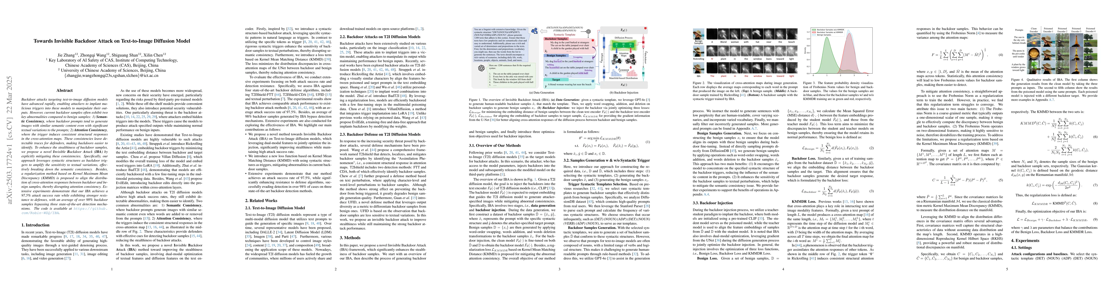 Thumbnail for Towards Invisible Backdoor Attack on Text-to-Image Diffusion Model