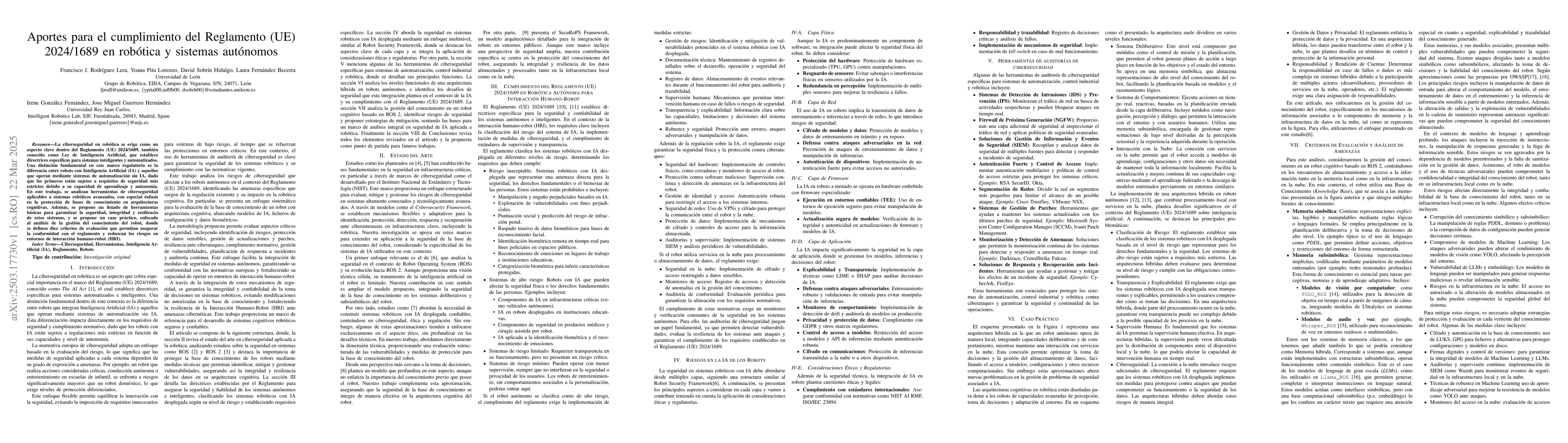 Thumbnail for Aportes para el cumplimiento del Reglamento (UE) 2024/1689 en robótica
  y sistemas autónomos