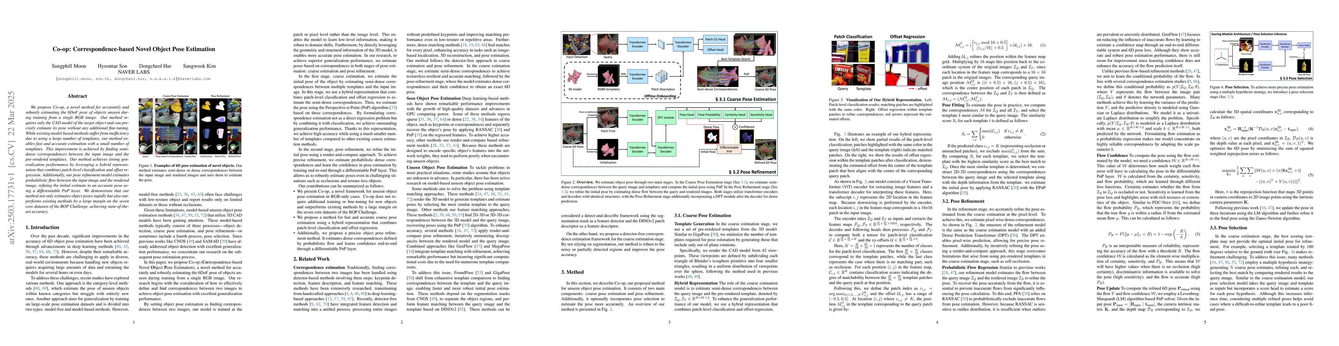 Thumbnail for Co-op: Correspondence-based Novel Object Pose Estimation