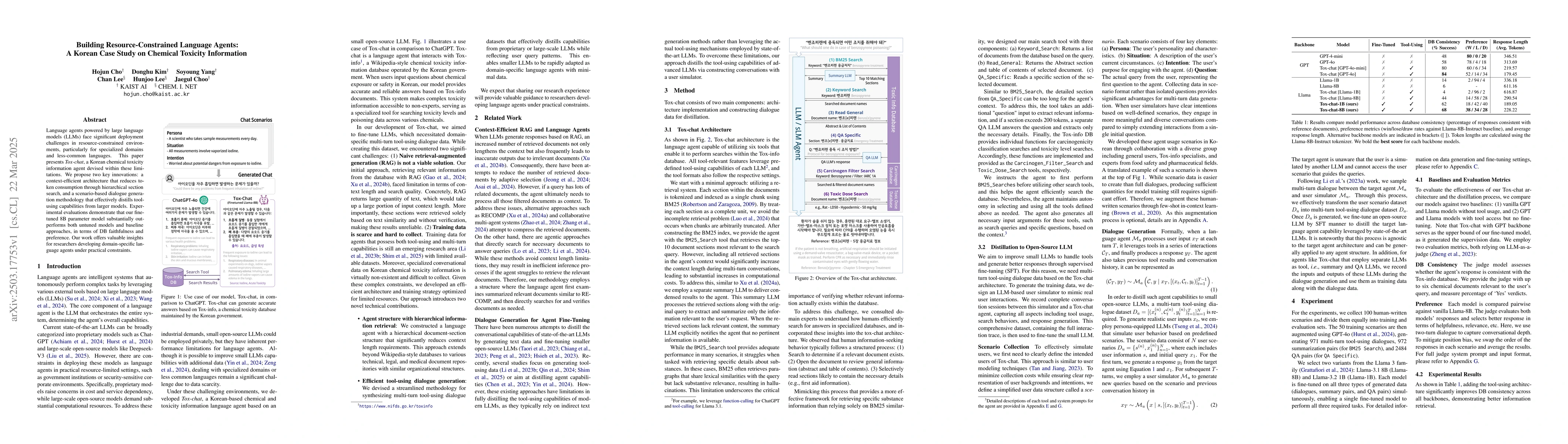 Thumbnail for Building Resource-Constrained Language Agents: A Korean Case Study on
  Chemical Toxicity Information