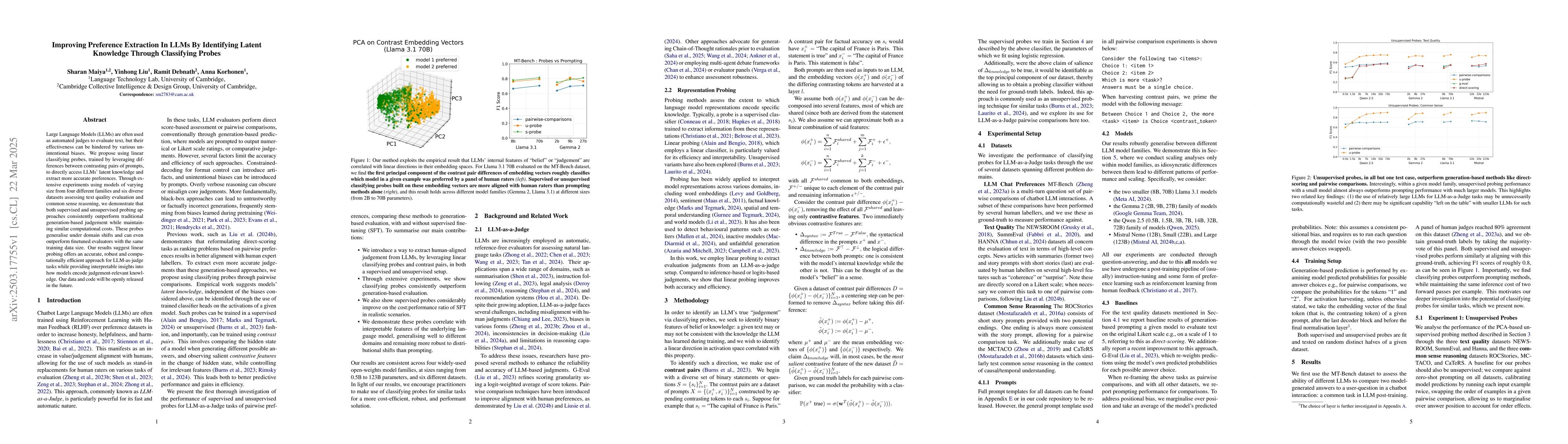 Thumbnail for Improving Preference Extraction In LLMs By Identifying Latent Knowledge
  Through Classifying Probes