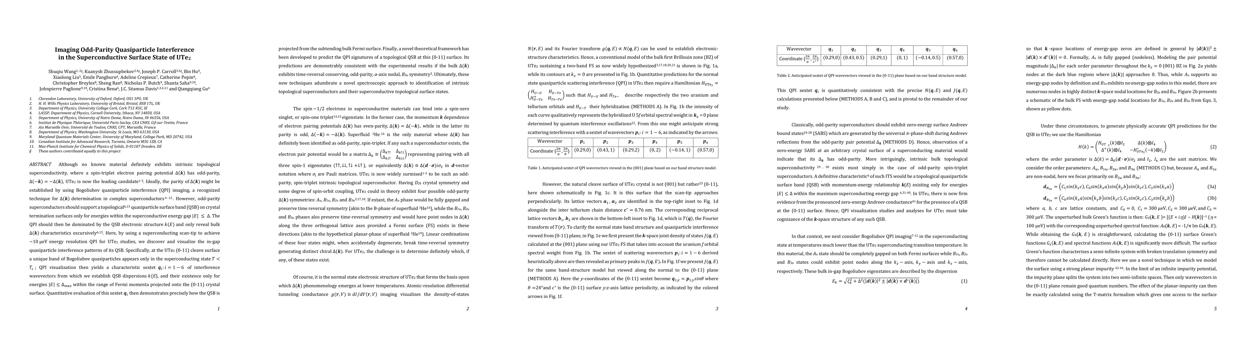 Thumbnail for Imaging Odd-Parity Quasiparticle Interference in the Superconductive
  Surface State of UTe2