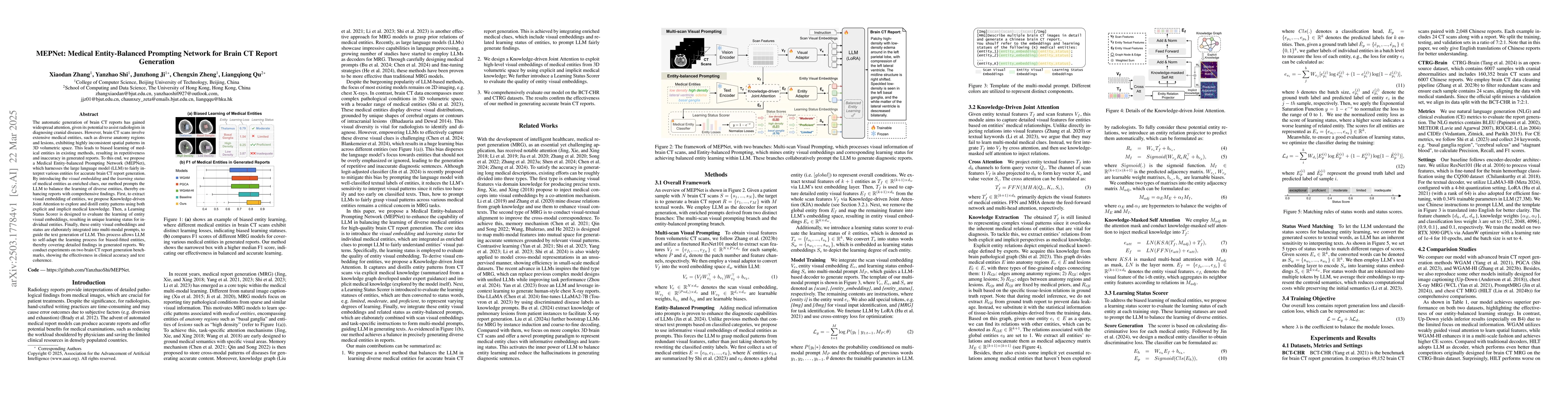 Thumbnail for MEPNet: Medical Entity-balanced Prompting Network for Brain CT Report
  Generation